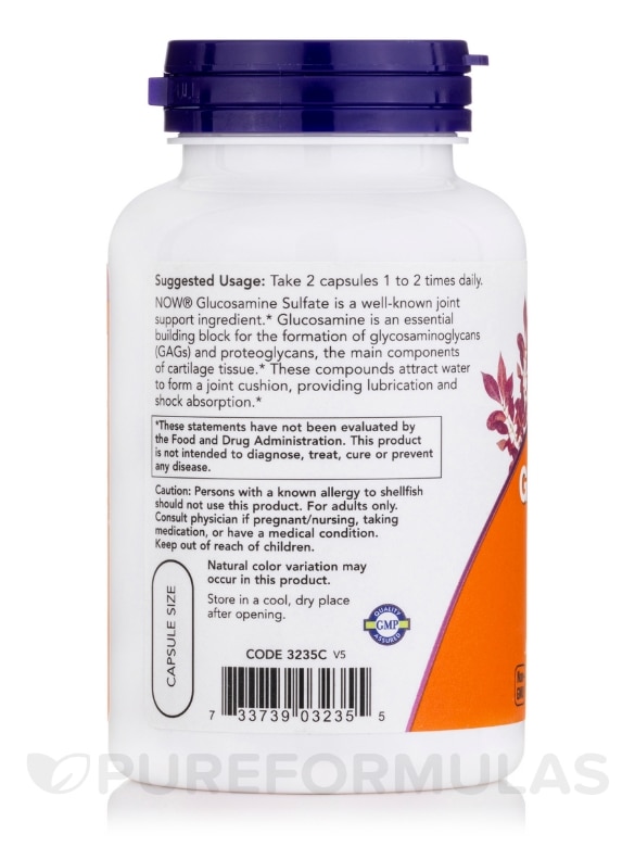 Glucosamine Sulfate 750 mg - 120 Capsules - Alternate View 2