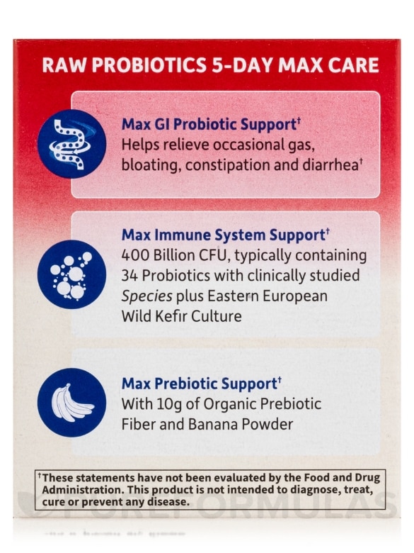 Raw Probiotics 5-Day Max Care - 2.4 oz (75 Grams) - Alternate View 6