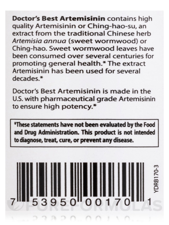 Artemisinin 100 mg - 90 Veggie Capsules - Alternate View 4