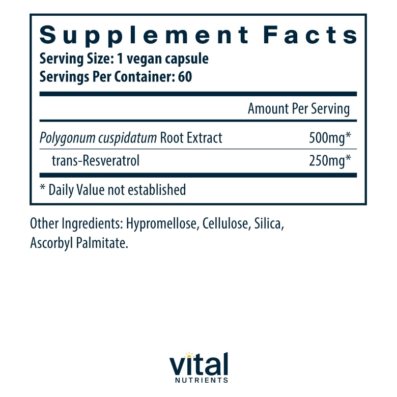 Resveratrol (Ultra High Potency) 500 mg - 60 Vegetarian Capsules - Alternate View 5