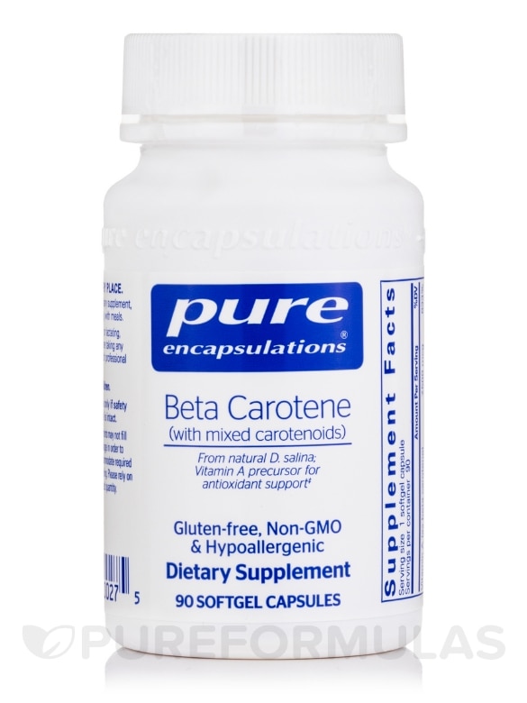 Beta Carotene (with Mixed Carotenoids) - 90 Softgel Capsules