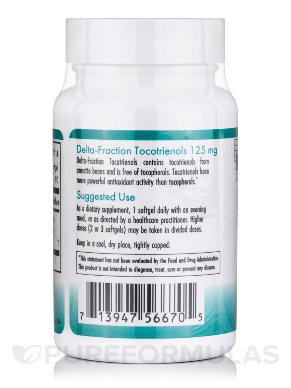 Delta-Fraction Tocotrienols 125 mg - 90 softgels - Alternate View 2