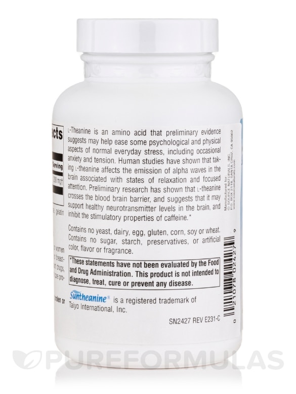 L-Theanine 200 mg - 120 Capsules - Alternate View 2