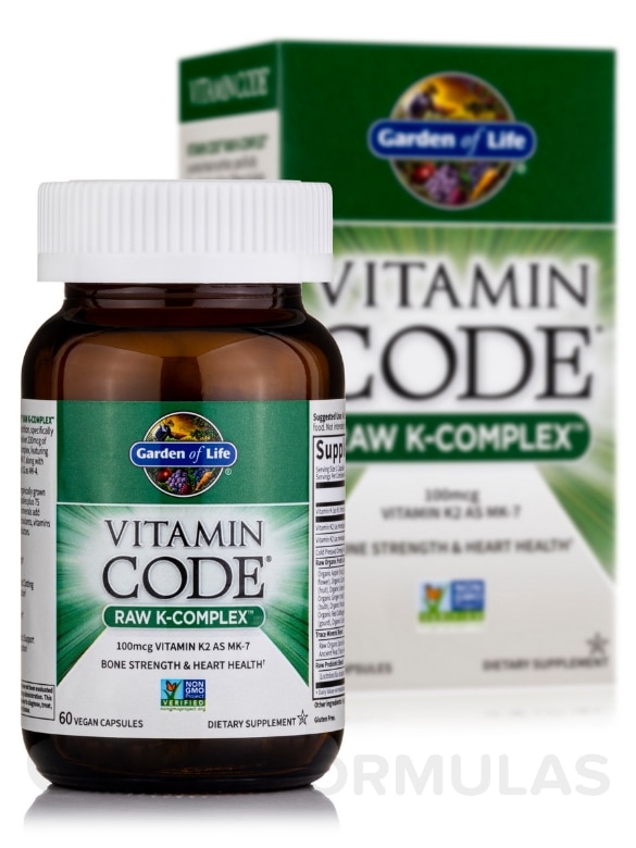 Vitamin Code® - Raw K Complex - 60 Vegan Capsules - Alternate View 1