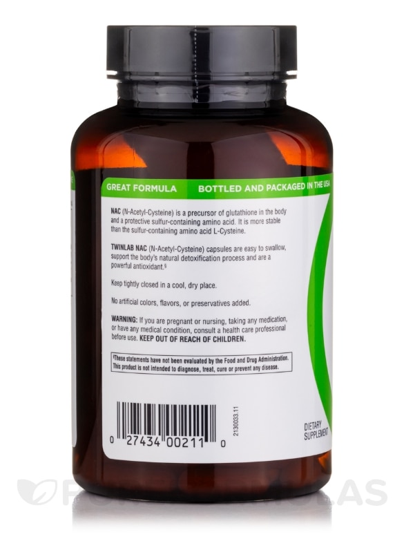 NAC (N-Acetyl-Cysteine) 600 mg - 60 Capsules - Alternate View 2