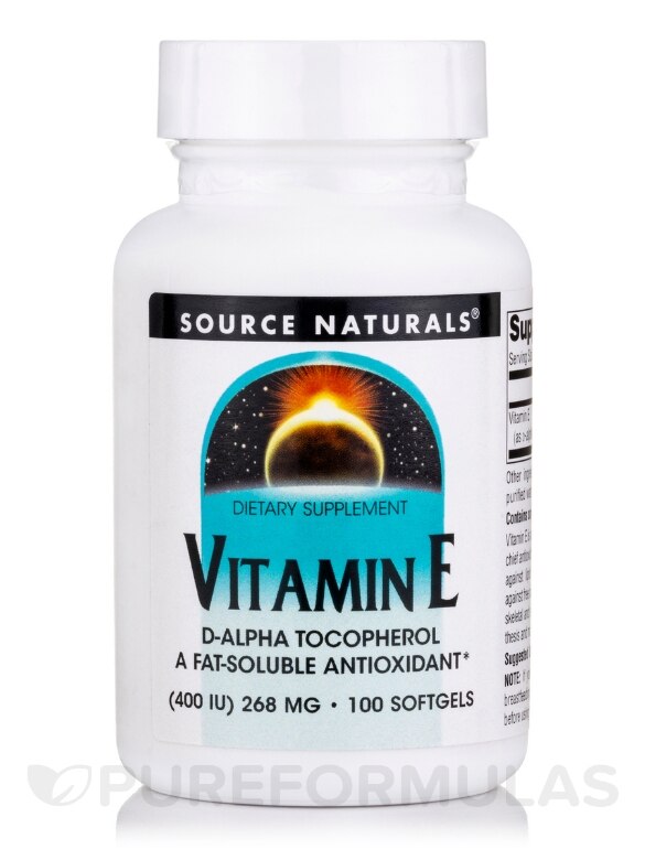 Vitamin E D-Alpha 400 IU - 100 Softgels