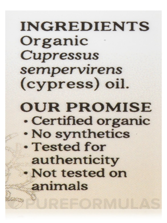 Organic Cypress Pure Essential Oil - 0.25 fl. oz (7.4 ml) - Alternate View 4