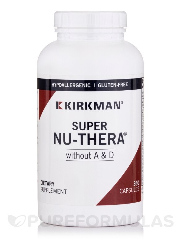 Super Nu-Thera w/o Vitamins A & D -Hypoallergenic - 360 Capsules