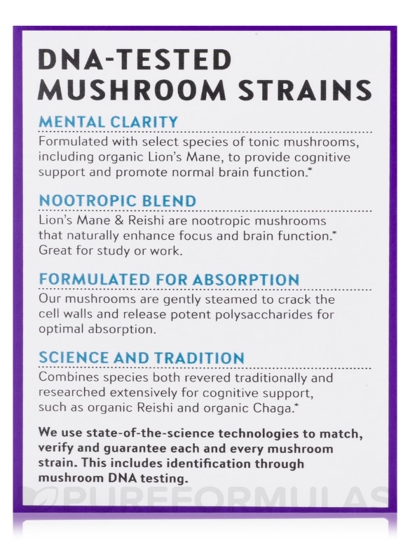 Mind Force™ Lion’s Mane Mushroom Blend - 60 Vegan Capsules - Alternate View 9