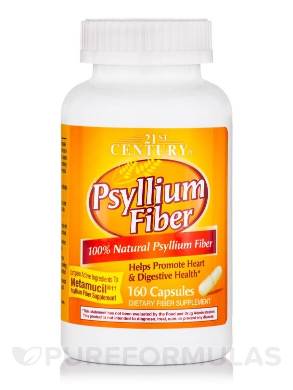 Psyllium Fiber - 160 Capsules