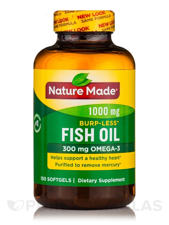 Fish Oil 1000 mg Burp-Less - 150 Softgels