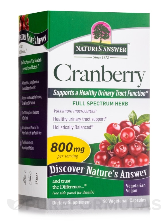 Cranberry Fruit 800 mg - 90 Vegetarian Capsules