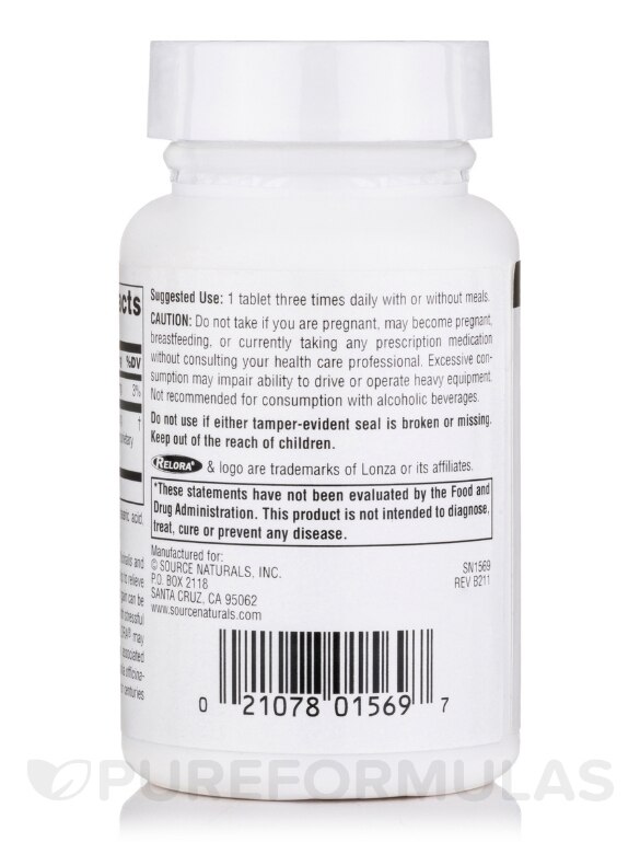 Relora® 250 mg - 90 Tablets - Alternate View 2