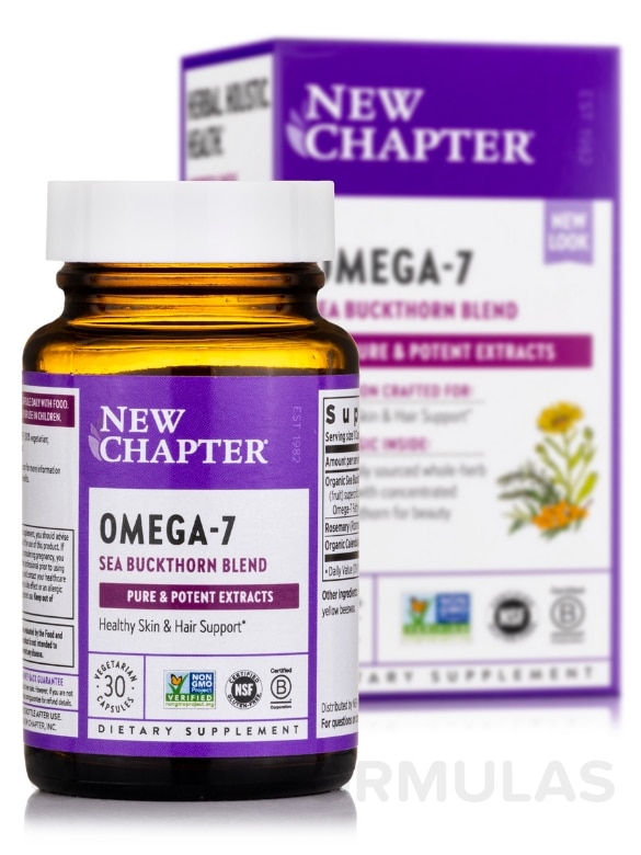 Omega-7: Sea Buckthorn Blend - 30 Vegetarian Capsules - Alternate View 1