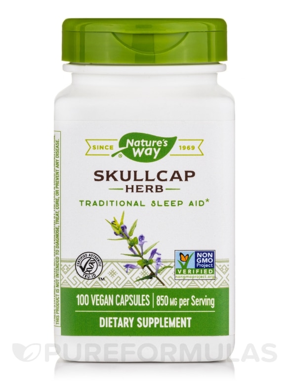 Scullcap Herb 425 mg - 100 Vegetarian Capsules