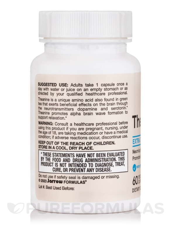 Theanine 200 mg - 60 Capsules - Alternate View 2