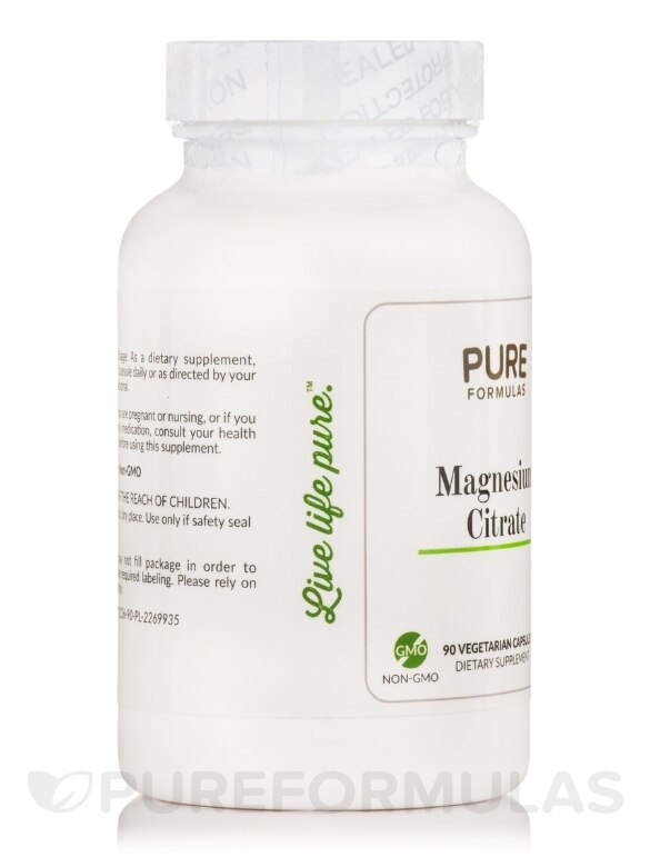 Magnesium Citrate - 90 Vegetarian Capsules - Alternate View 4
