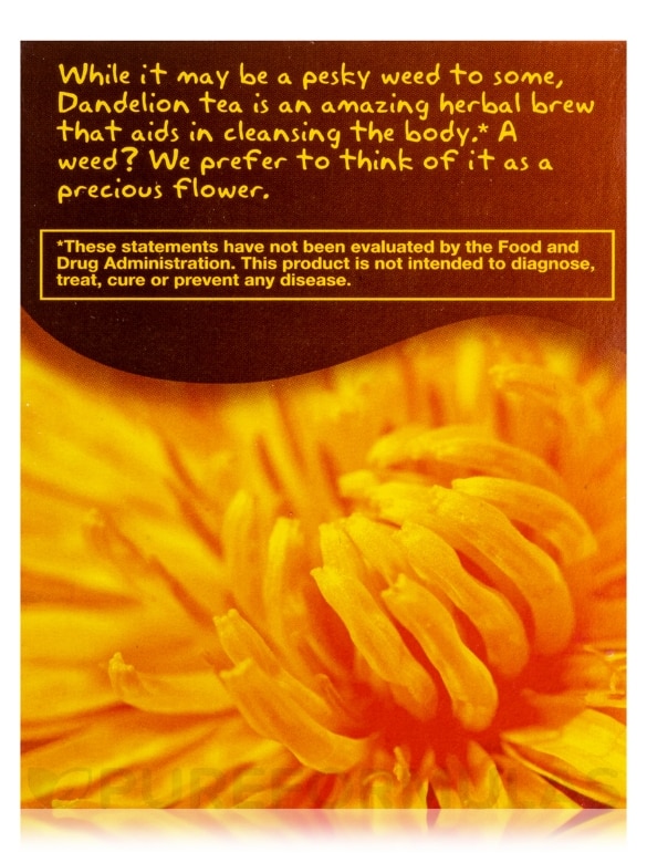 NOW® Real Tea - Organic Dandelion Cleansing Herbal Tea - 24 Tea Bags - Alternate View 6