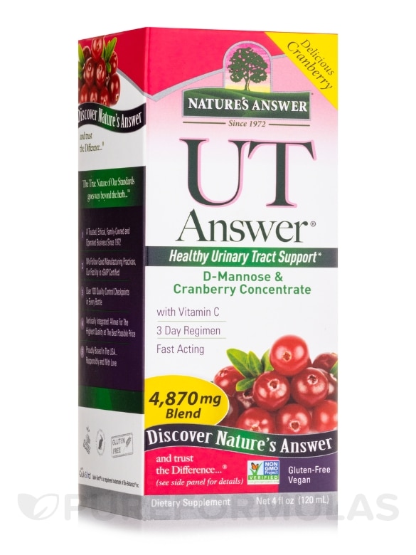 UT Answer (D-Mannose & Cranberry) - 4 fl. oz (120 ml)