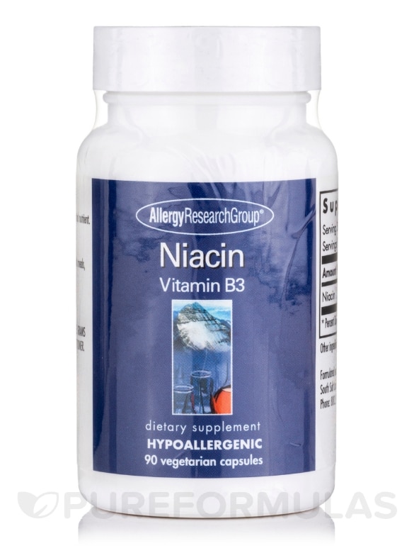 Niacin (Vit B3) - 90 Vegetarian Capsules
