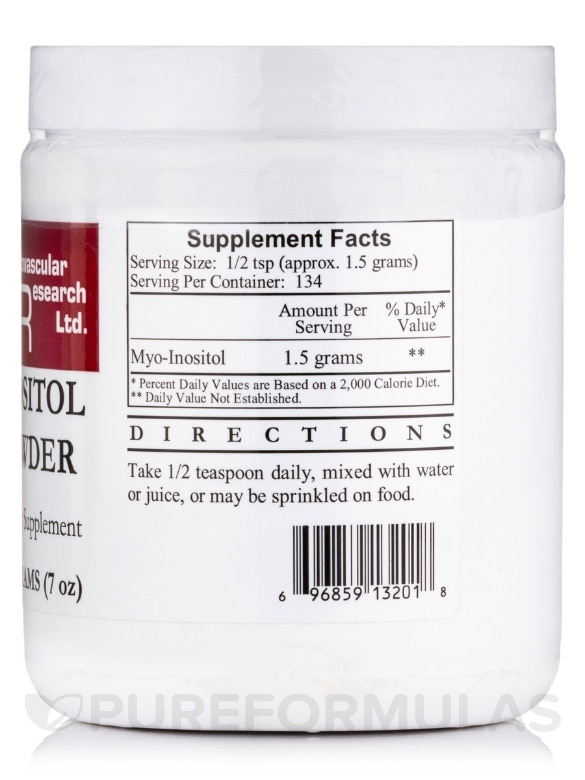 Inositol Powder (Myo-Inositol) - 7 oz (200 Grams) - Alternate View 1