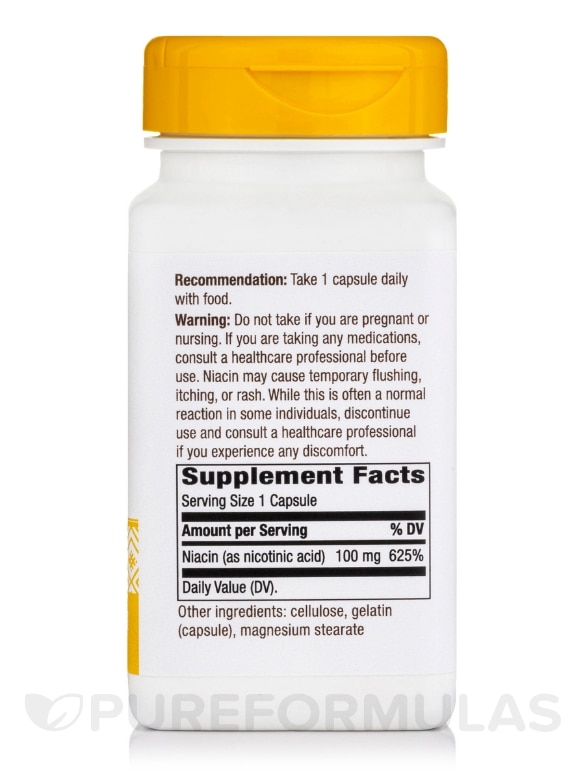 Niacin (Vitamin B3) - 100 Capsules - Alternate View 1