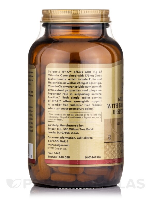 HY-C™ (600 mg Vitamin C with 100 mg Bioflavanoids) - 250 Tablets - Alternate View 3