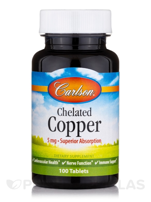 Chelated Copper - 100 Tablets