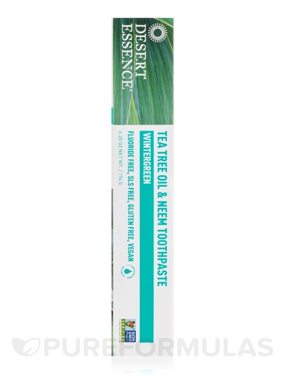 Natural Tea Tree Oil & Neem Toothpaste - 6.25 oz (176 Grams) - Alternate View 6