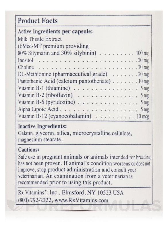 Hepato Support for Pets - 90 Capsules - Alternate View 4
