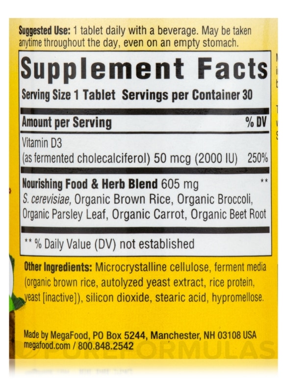 Vitamin D3 2000 IU (50 mcg) - 30 Tablets - Alternate View 4