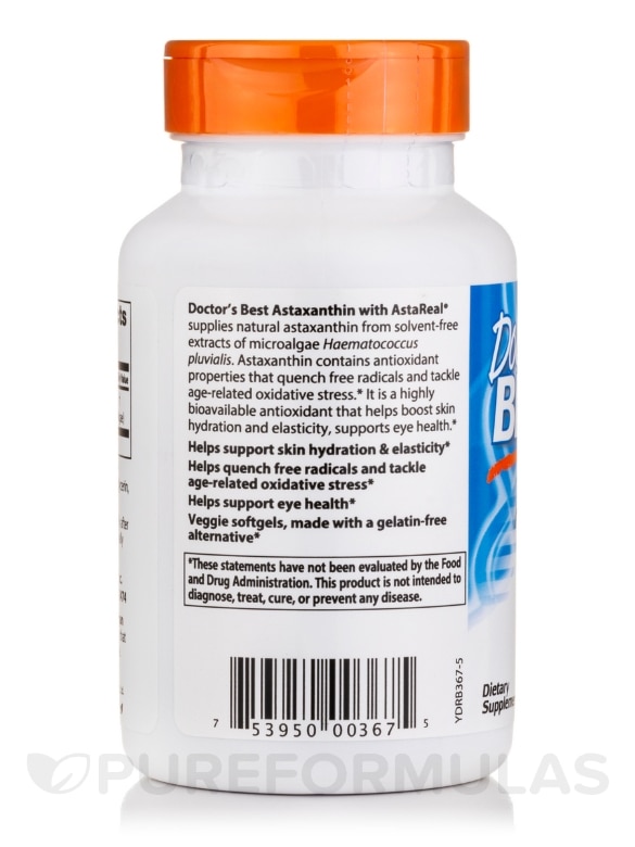 Astaxanthin with AstaPure® 6 mg - 90 Veggie Softgels - Alternate View 2