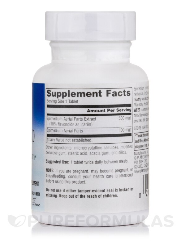 Full Spectrum Horny Goat Weed (Epimedium) 600 mg - 45 Tablets - Alternate View 1
