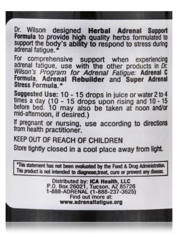 Herbal Adrenal Support Formula® - 2 fl. oz (60 ml) - Alternate View 4