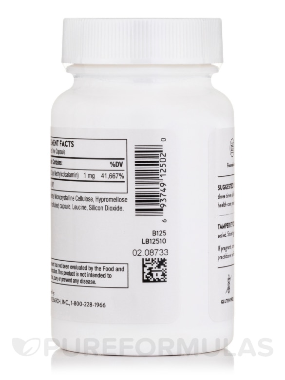 Methylcobalamin - 60 Capsules - Alternate View 2