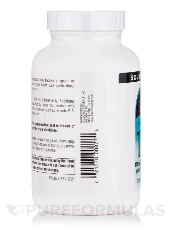 Tmg Trimethylglycine 750 mg - 120 Tablets - Alternate View 3