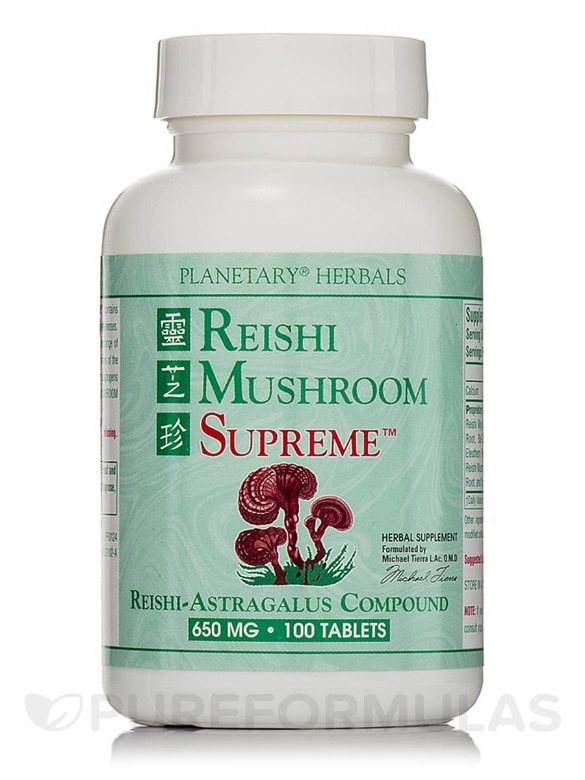 Reishi Mushroom Supreme 650 mg - 100 Tablets