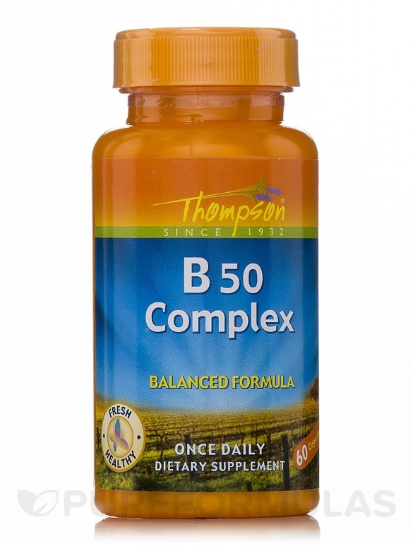 Vitamin B 50 Complex (Balanced Formula) - 60 Capsules