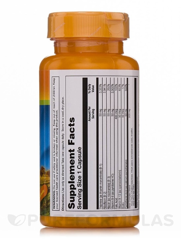 Vitamin B 50 Complex (Balanced Formula) - 60 Capsules - Alternate View 1