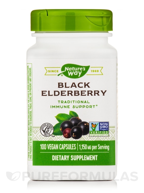 Black Elderberry - 100 Vegan Capsules