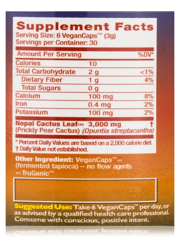 Nopal Blood Sugar™ - 180 VeganCaps™ - Alternate View 4