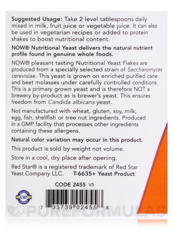 Nutritional Yeast Flakes - 10 oz (284 Grams) - Alternate View 4