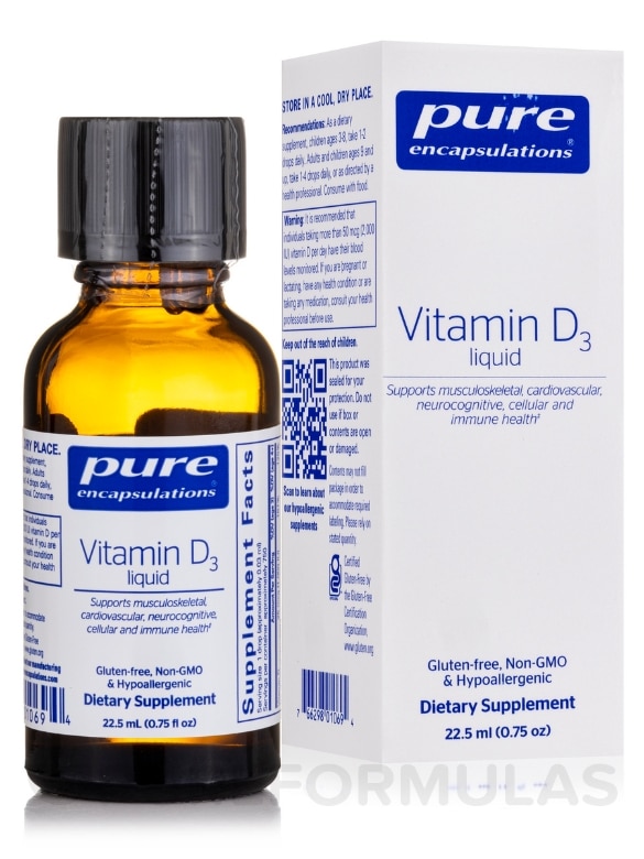 Vitamin D3 Liquid - 0.75 oz (22.5 ml) - Alternate View 1
