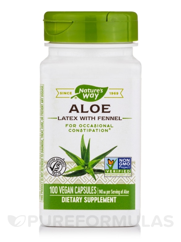 Aloe (Latex with Fennel) - 100 Vegan Capsules