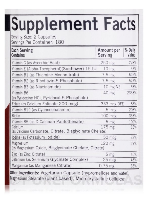 Super Nu-Thera w/o Vitamins A & D -Hypoallergenic - 360 Capsules - Alternate View 3
