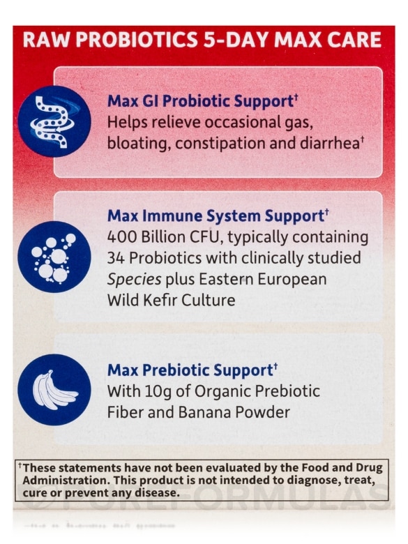 Raw Probiotics 5-Day Max Care - 2.4 oz (75 Grams) - Alternate View 9