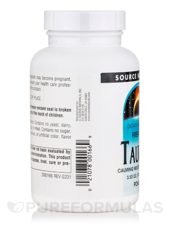 L-Taurine Powder - 3.53 oz (100 Grams) - Alternate View 3