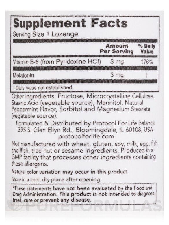 Melatonin 3 mg - 120 Lozenges - Alternate View 3