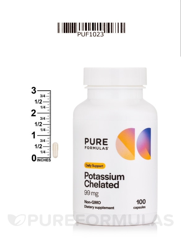 Potassium Chelated 99 mg - 100 Vegetarian Capsules - Alternate View 5
