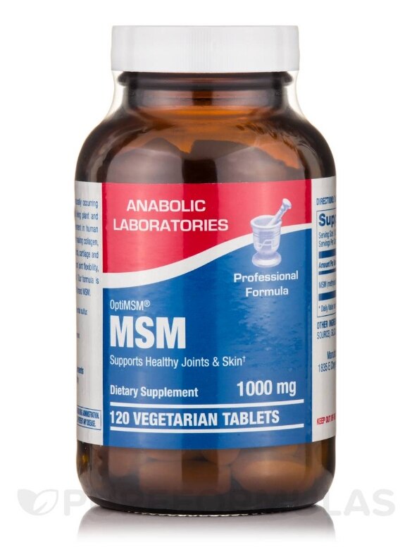 MSM (OptiMSM®) 1000 mg - 120 Vegetarian Tablets